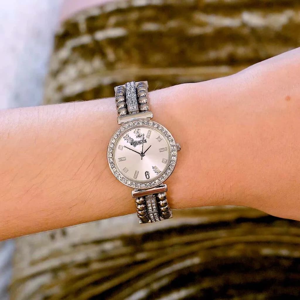 Montre Femme Guess Gala GW0401L1 Acier Argenté et Strass Lumineux vue 5