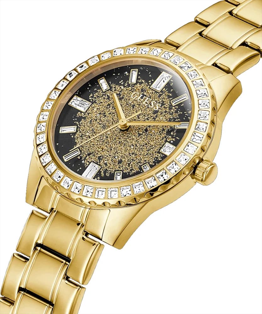Montre Femme Guess GW0405L2 Glitter Burst Acier Doré et Cristaux vue 2