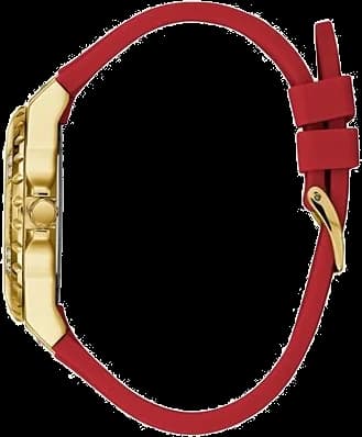 Montre Guess Glitz GW0431L1 Multifonction bracelet Silicone Rouge vue 2