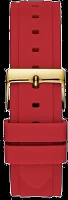 Montre Guess Glitz GW0431L1 Multifonction bracelet Silicone Rouge vue 3