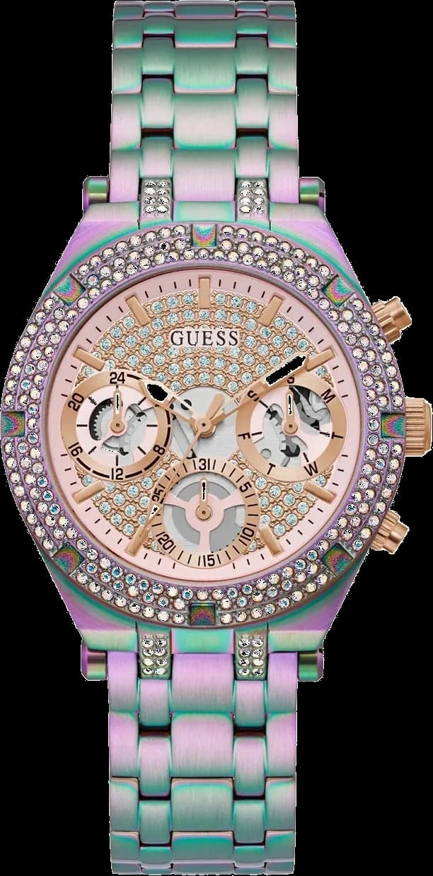 Guess GW0440L3 montre avec cadran blanc et bracelet noir — Montres Outlet