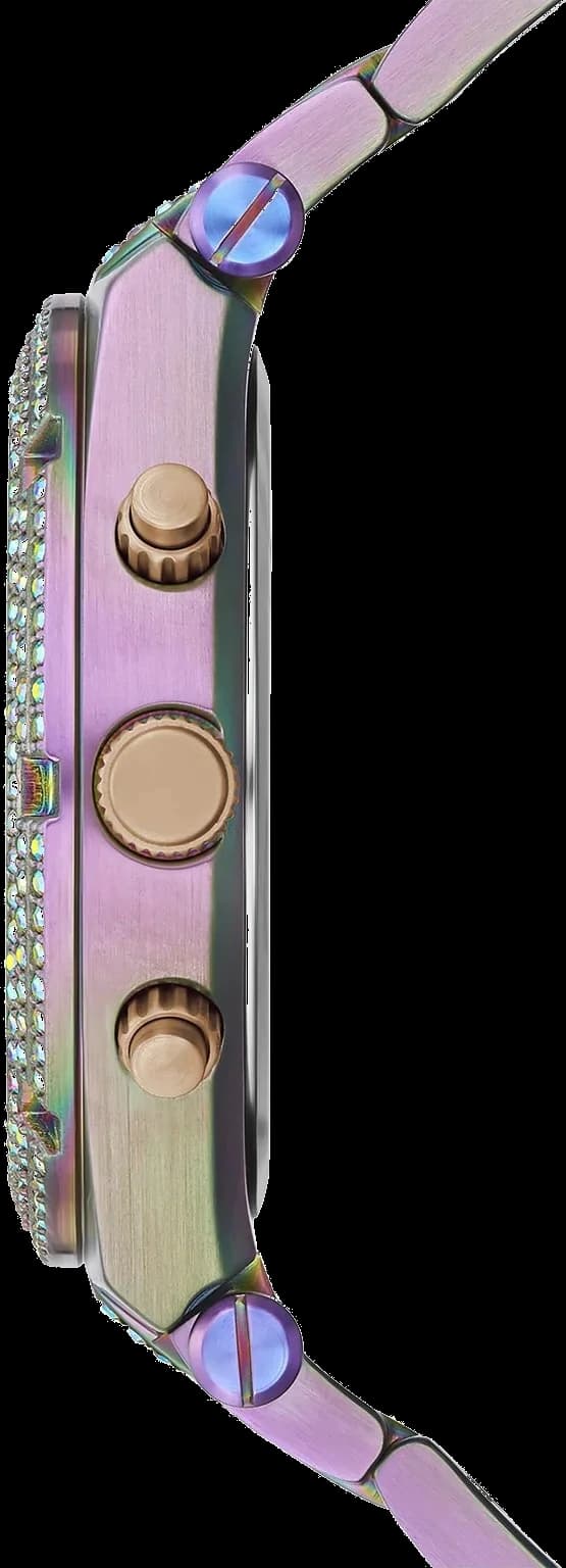 Montre Guess GW0440L3 Heiress Rainbow bracelet acier violet multicolore vue 3