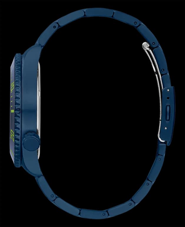 Montre Homme Axle Guess GW0488G4 bracelet acier bleu cadran squelette vue 4