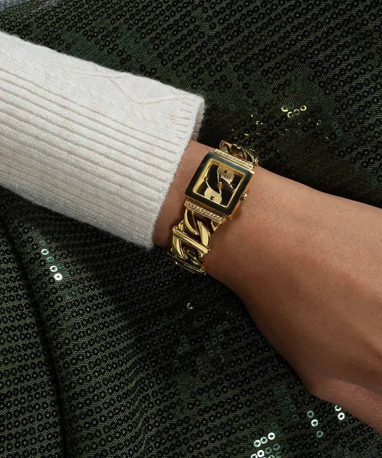 Montre Femme Guess Runaway GW0603L2 Acier Doré Cadran Carré vue 5