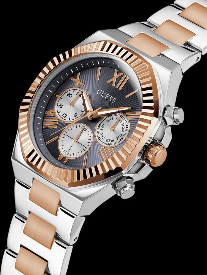 Montre Homme Guess GW0703G4 Equity Acier Bicolore et Cadran Anthracite vue 2