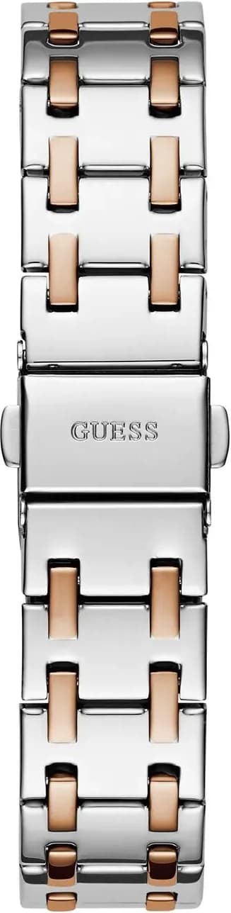 Montre Femme Guess GW0770L5 Acier Bicolore Argent et Rose Gold Cadran Guilloché vue 3