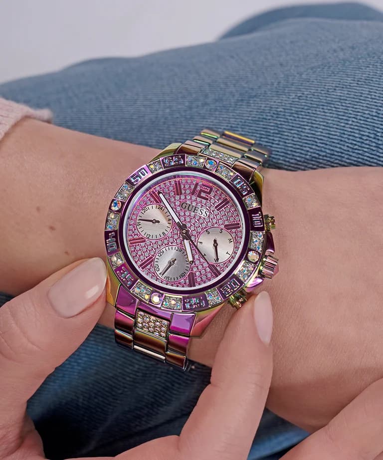 Montre Guess GW0771L4 femme détail bracelet acier inoxydable
