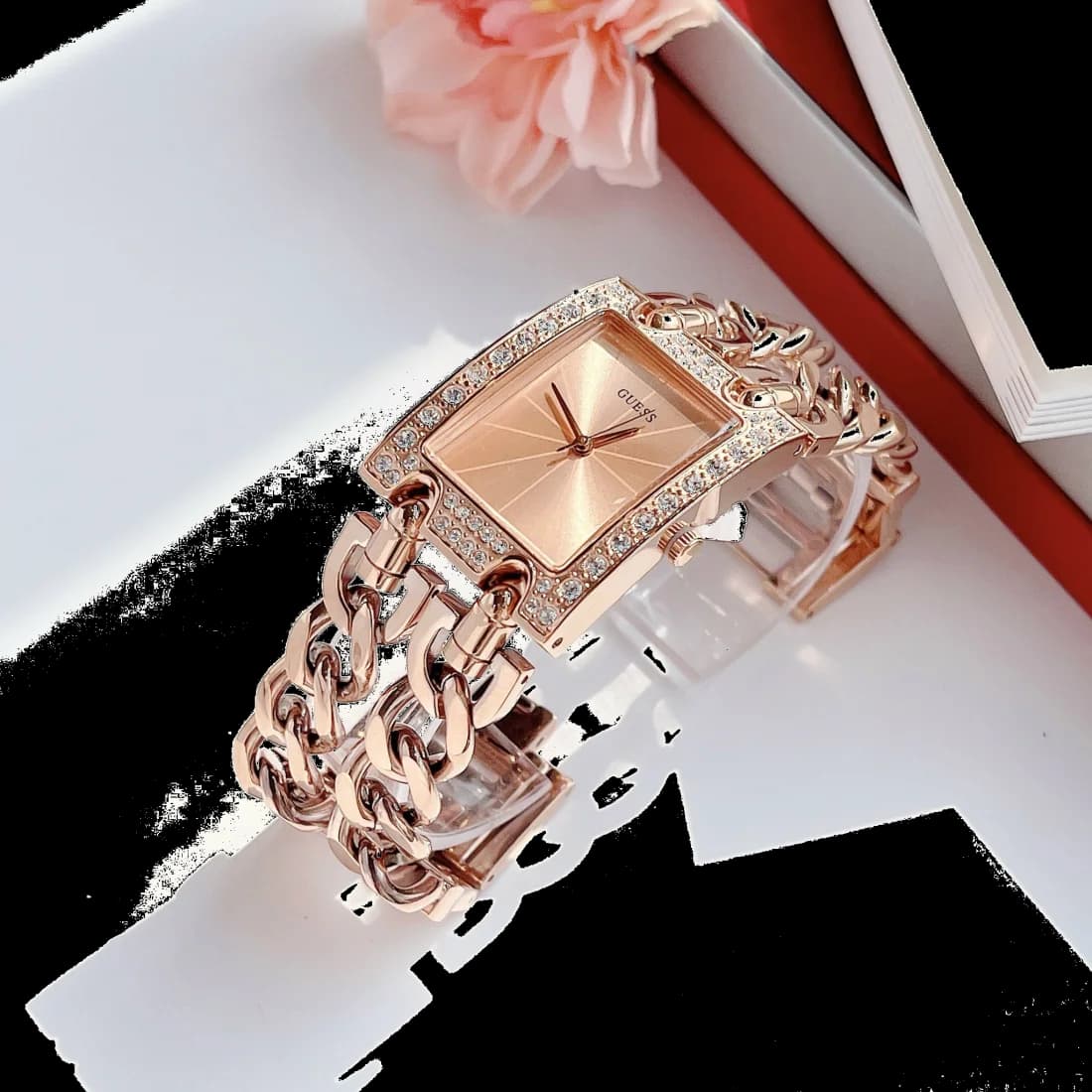 Détail cadran argenté Guess W0072L3 — Montres Outlet