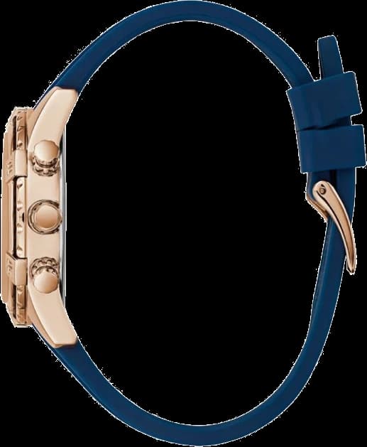 Montre Femme Guess Catalina W0562L3 Silicone Bleu et Acier Rose Gold vue 2