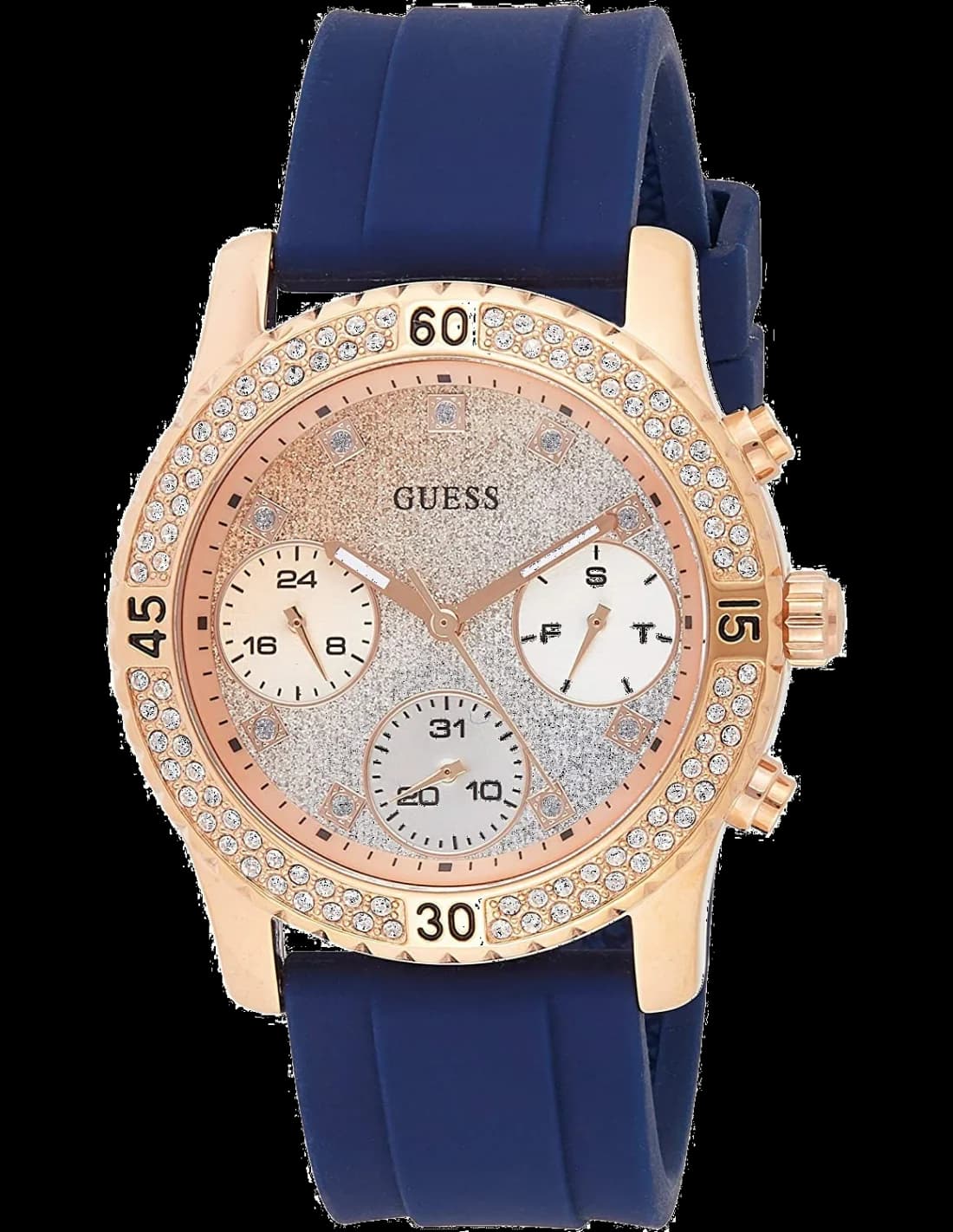 Guess W1098L6 montre avec cadran noir — Montres Outlet