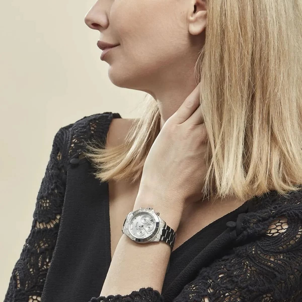 Montre Hugo Boss 1502616 femme détail cadran gris