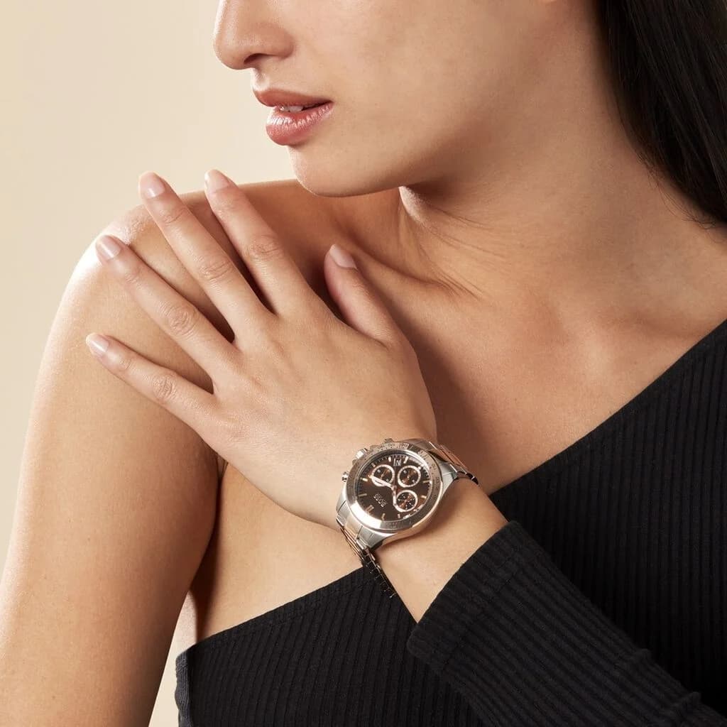 Montre Hugo Boss 1502617 femme détail bracelet acier inoxydable