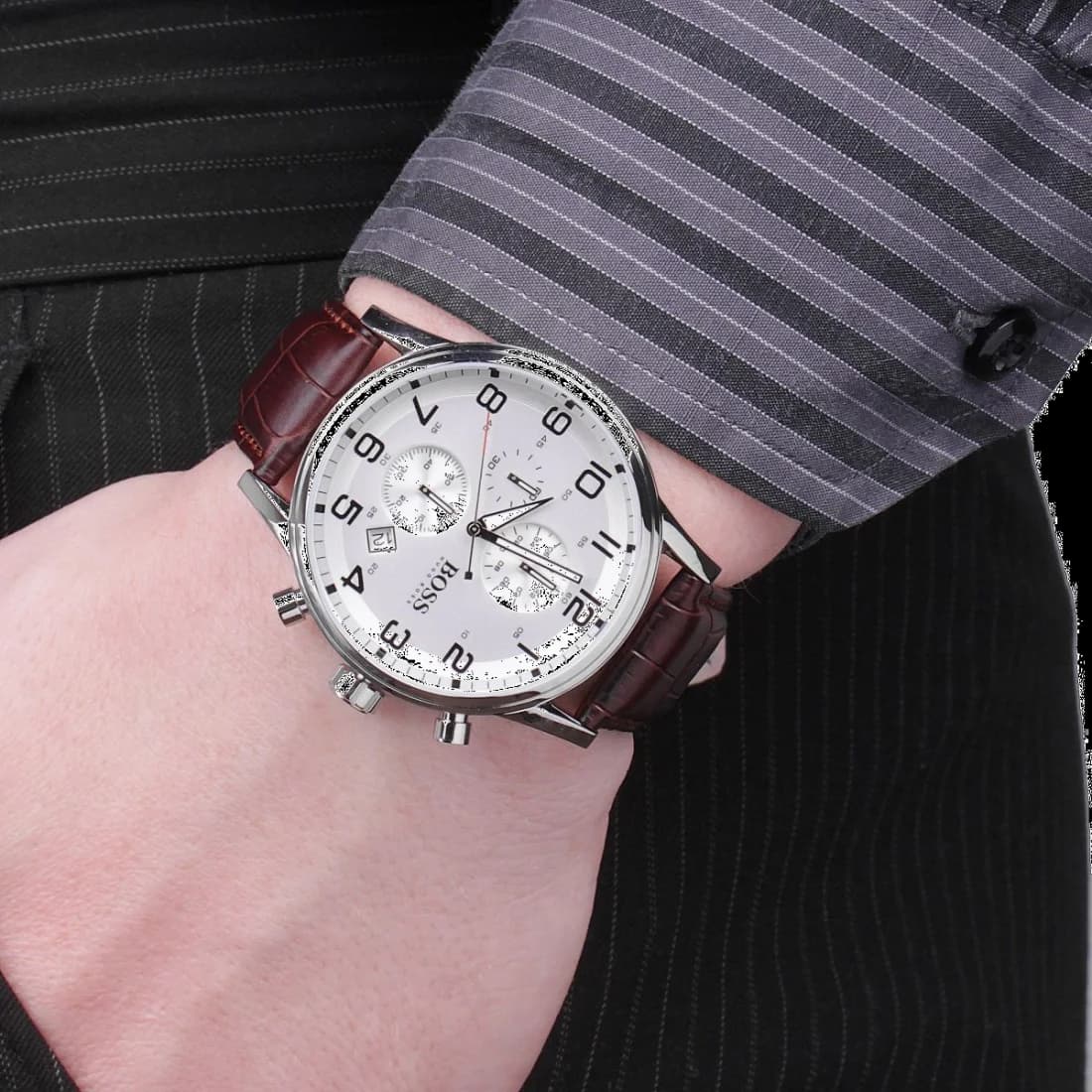 Montre Hugo Boss 1512447 homme détail cadran blanc