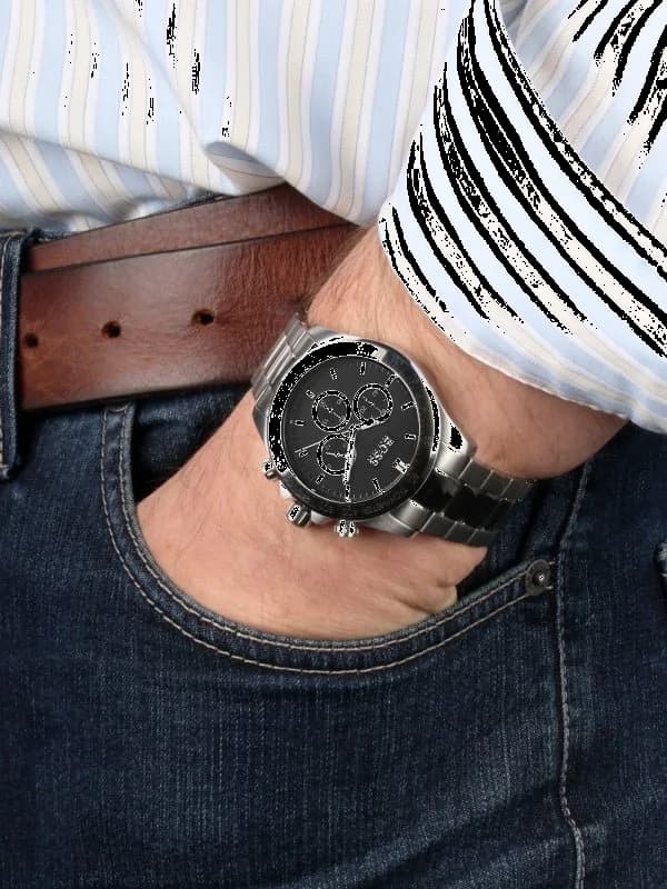 Montre Hugo Boss 1512965 homme détail cadran noir