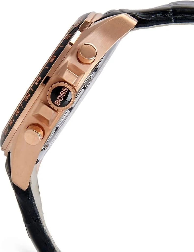 Détail du bracelet en cuir de la montre Hugo Boss 1513092 — Montres Outlet