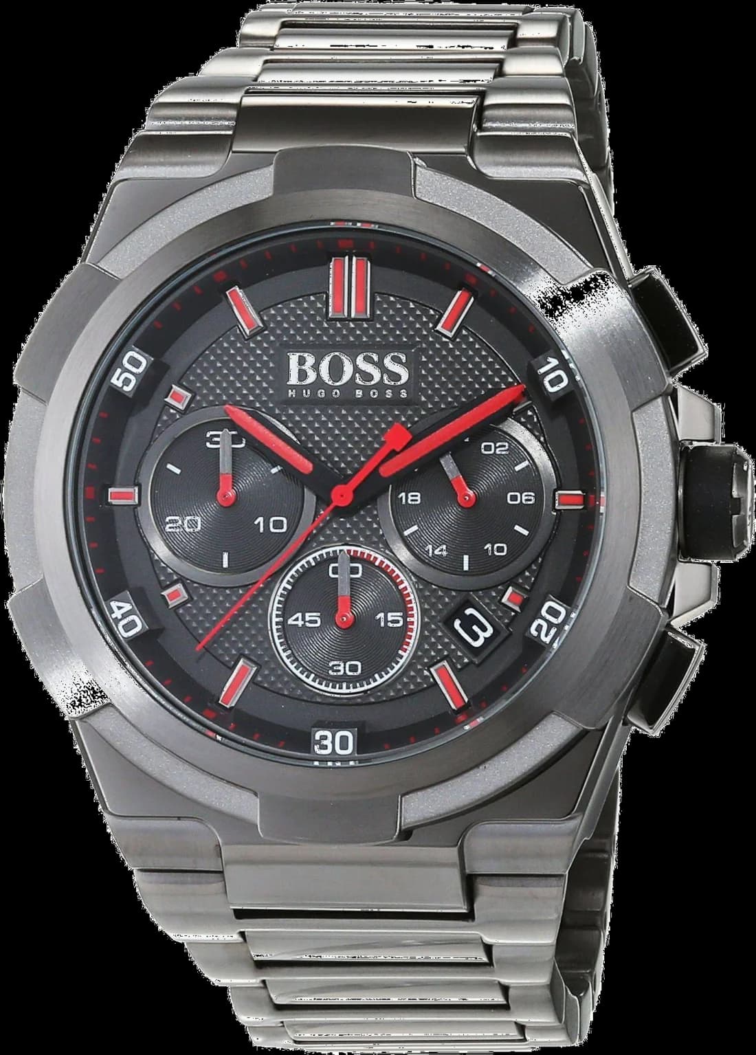 Hugo Boss 1513361 cadran noir et acier — Montres Outlet