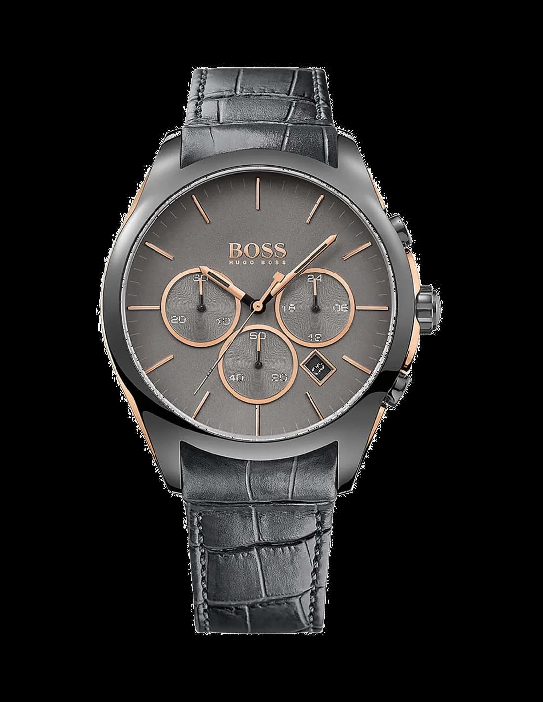 Hugo Boss 1513366 cadran noir et boîtier acier inoxydable — Montres Outlet