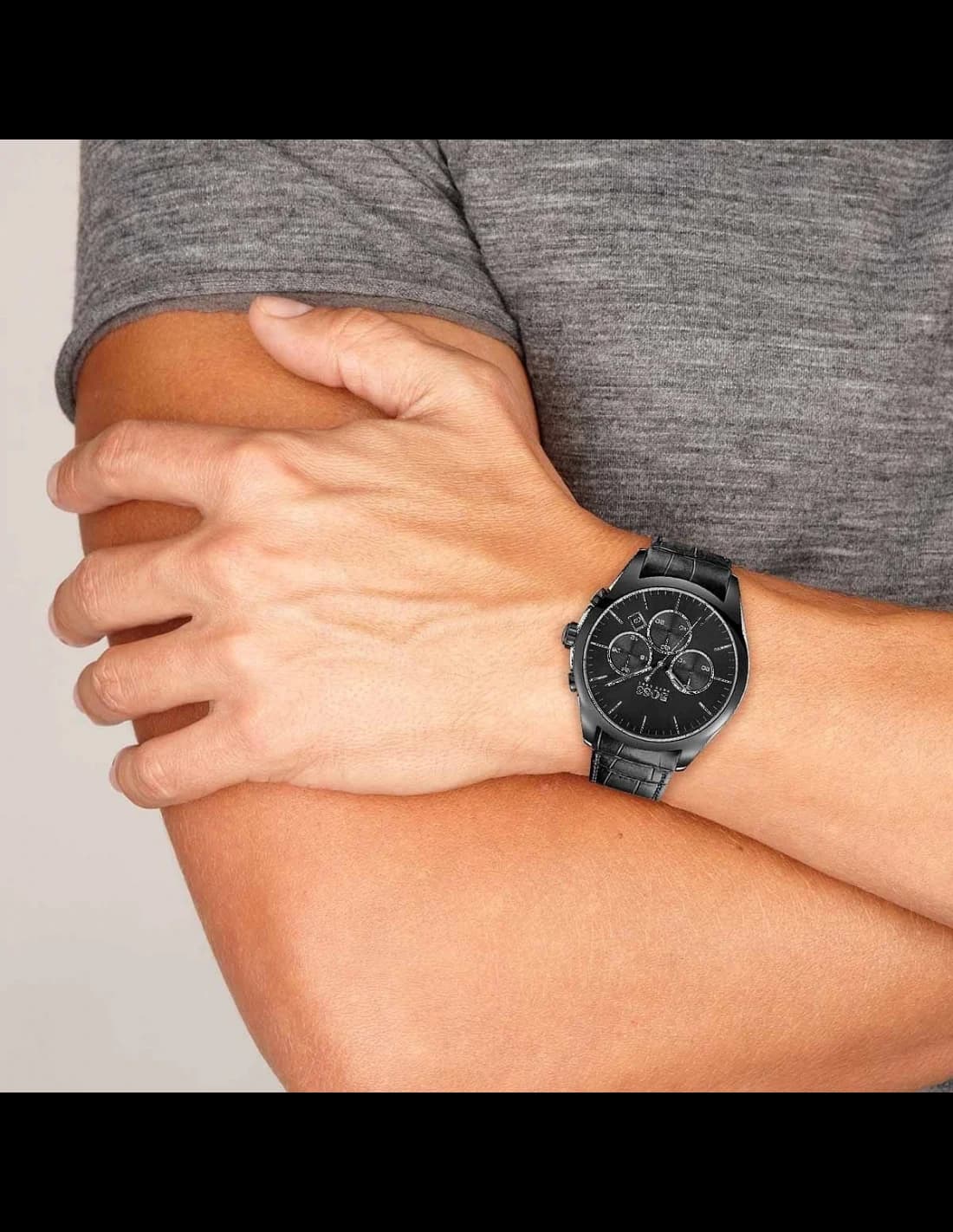 Montre Hugo Boss 1513367 homme détail cadran noir