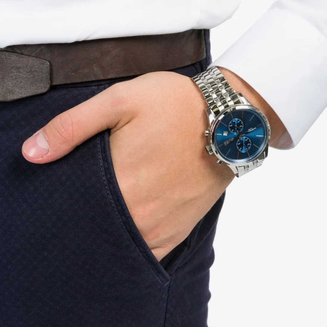 Montre Hugo Boss 1513384 homme détail cadran bleu