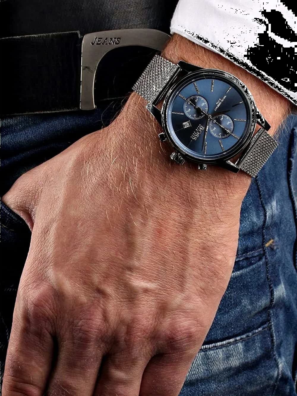 Bracelet en cuir de la montre chrono Hugo Boss 1513441