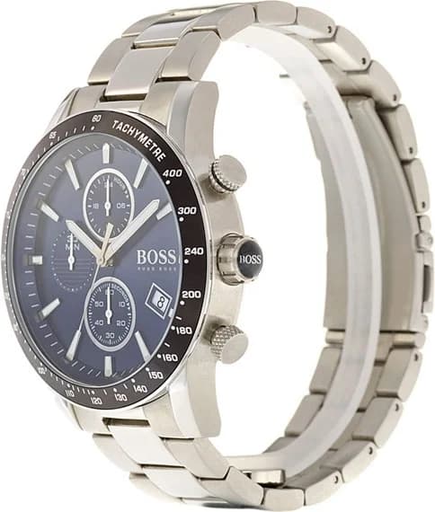 Détail du bracelet en cuir de la montre Hugo Boss 1513510 — Montres Outlet
