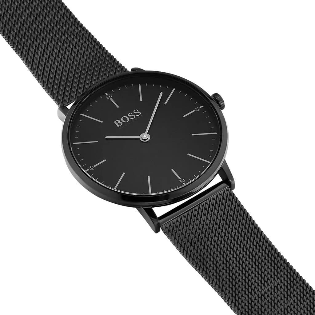 Montre Hugo Boss 1513542 Horizon index bâtons cadran noir acier