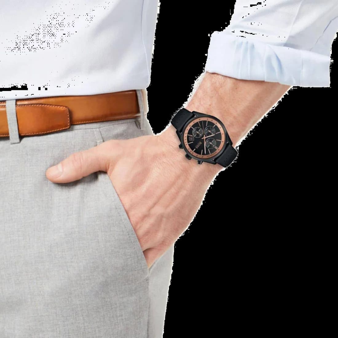 Montre Hugo Boss 1513550 homme verso boîtier noir