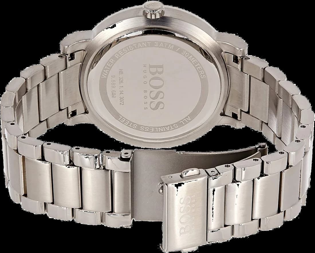 Détail du bracelet en acier de la montre Hugo Boss 1513597 — Montres Outlet