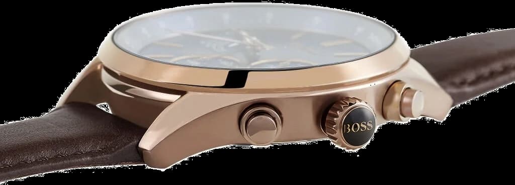 Montre Hugo Boss 1513604 cadran bleu index bâtons chronomètre analogique
