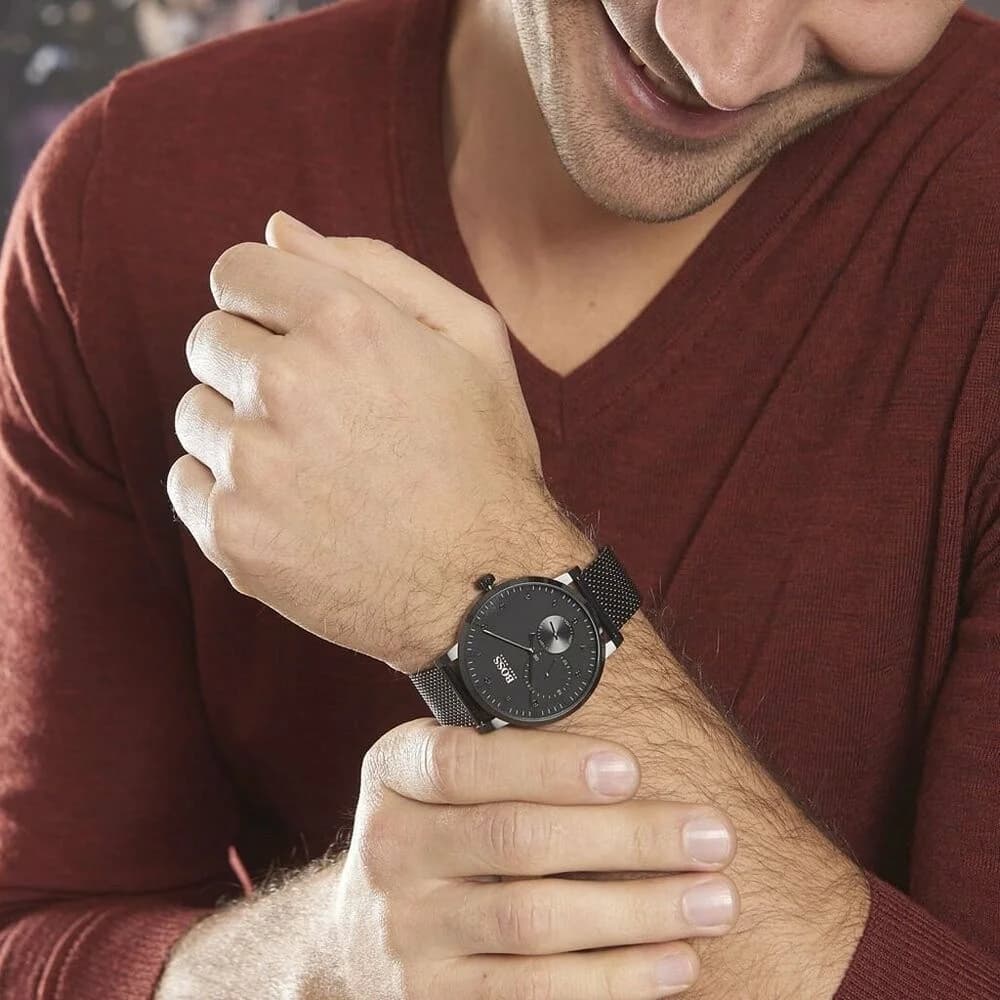 Montre Hugo Boss 1513636 homme détail bracelet acier inoxydable