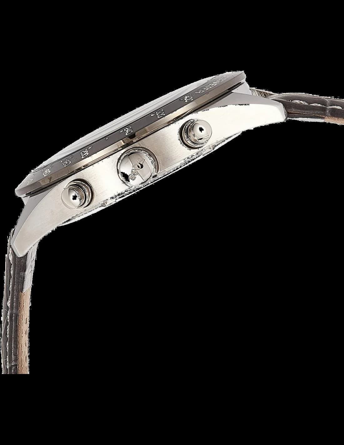 Détail du cadran noir de la montre Hugo Boss 1513659