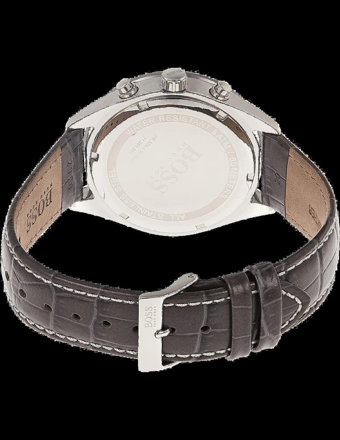 Bracelet en cuir marron de la montre Hugo Boss 1513659