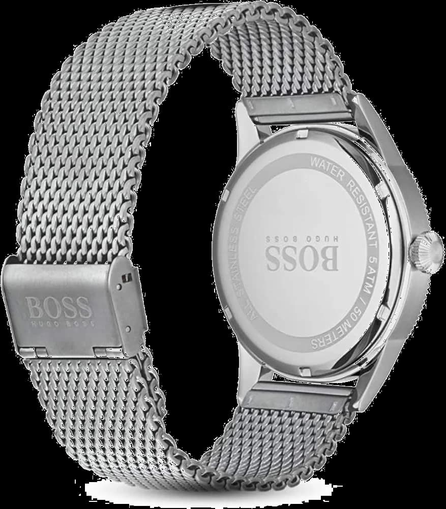 Montre Hugo Boss 1513673 en acier avec bracelet maille milanaise vue 3