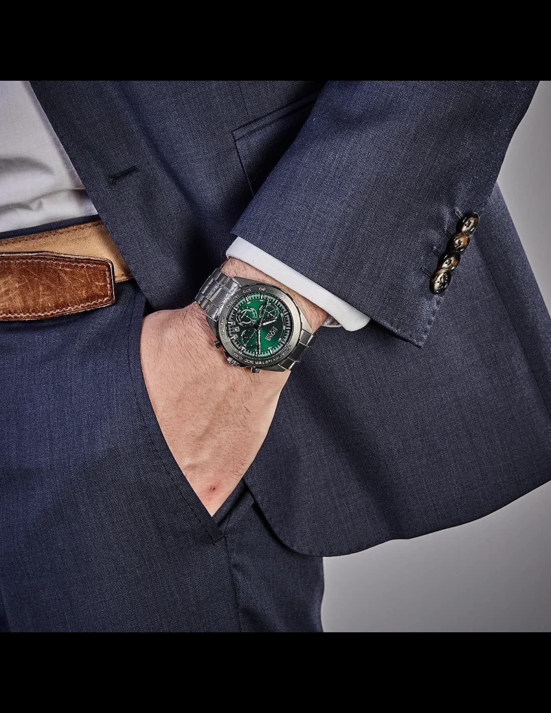 Montre Homme Hugo Boss Intensity 1513682 chronographe cadran vert vue 4