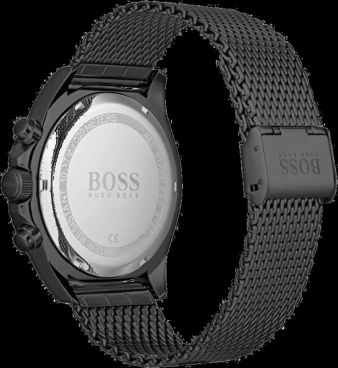 Montre Homme Hugo Boss 1513702 Edition Ocean en maille milanaise noire vue 3