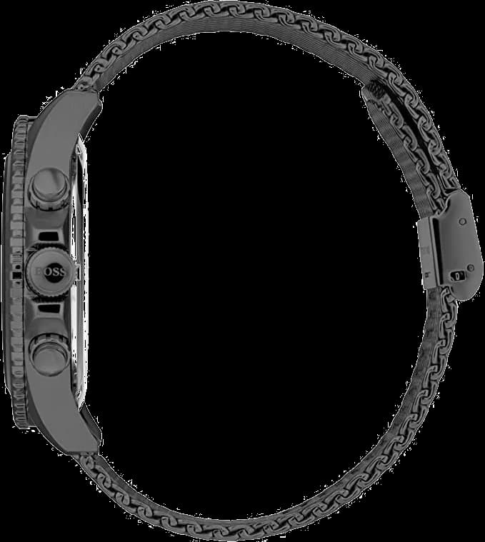 Montre Homme Hugo Boss 1513702 Edition Ocean en maille milanaise noire vue 4