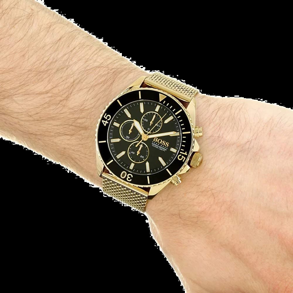 Montre Hugo Boss 1513703 Cadran Noir et Bracelet Maille Milanaise vue 3