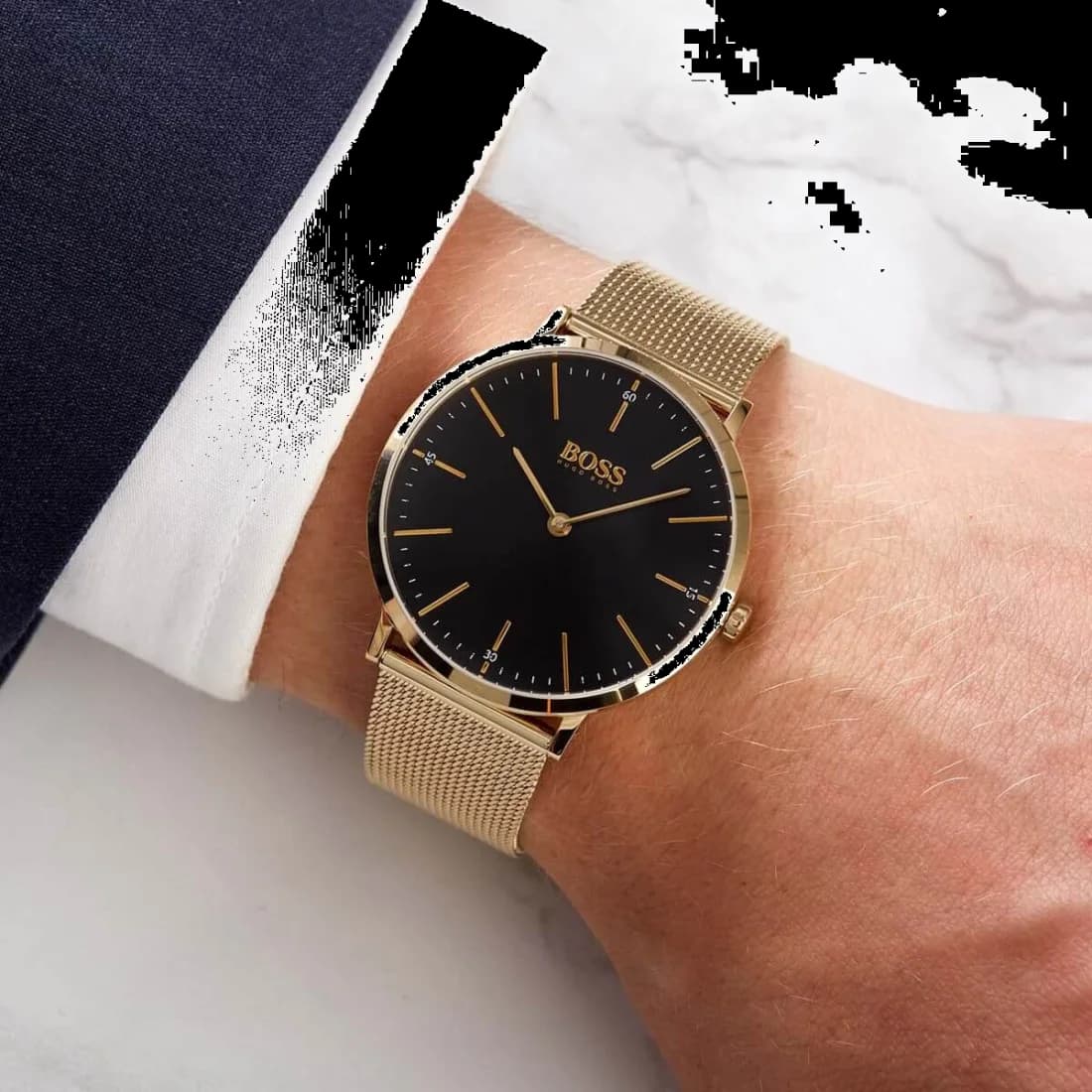 Montre Hugo Boss 1513735 homme verso boîtier or