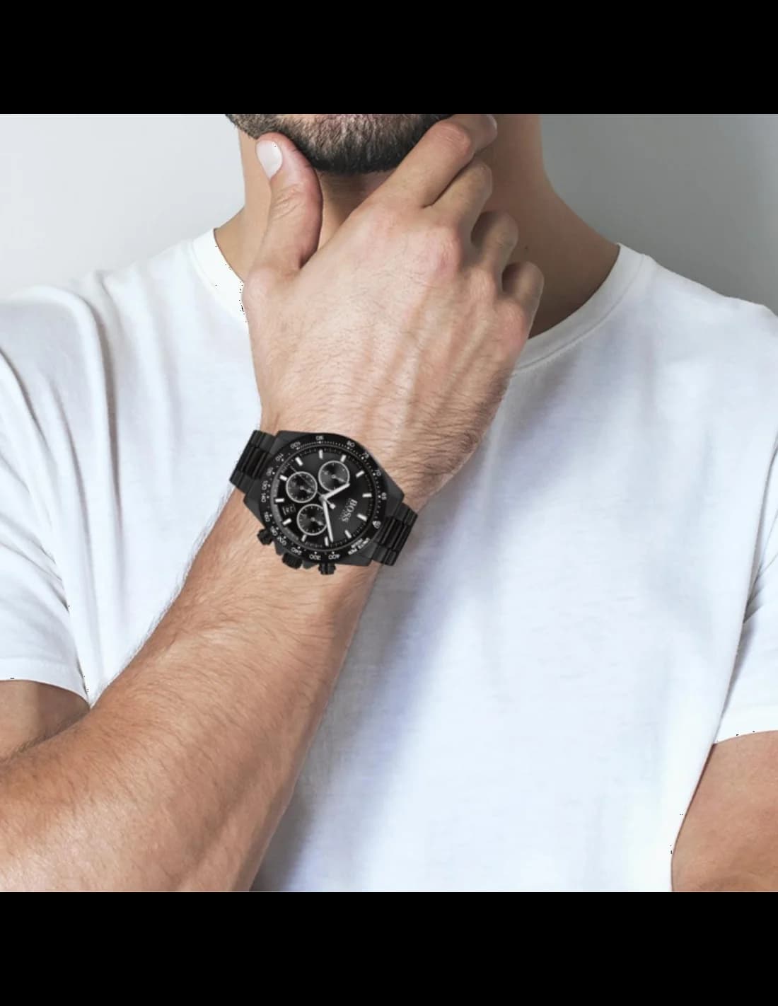 Montre Hugo Boss 1513754 homme verso boîtier noir