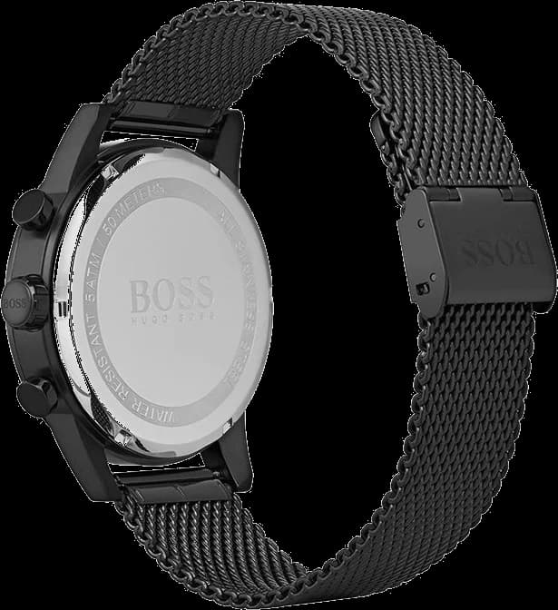 Montre Hugo Boss 1513769 Jet à Cadran Bleu et Bracelet Maille Milanaise vue 2