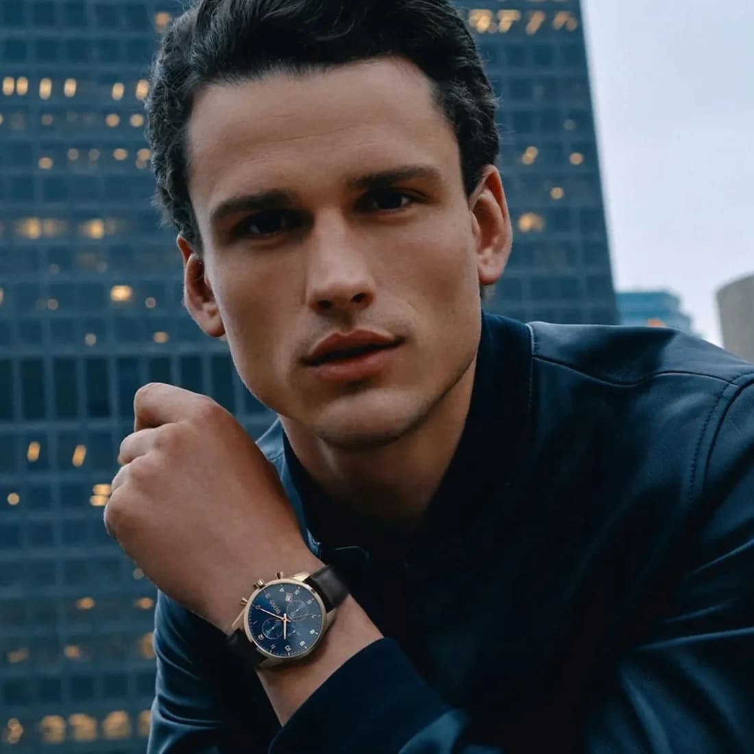 Montre Homme Hugo Boss Skymaster 1513783 bracelet cuir vue 4