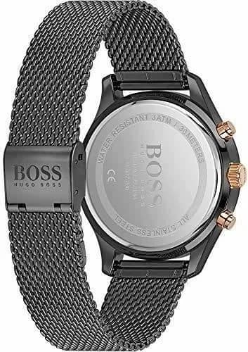 Montre Hugo Boss 1513811 cadran analogique noir index acier quartz minéral