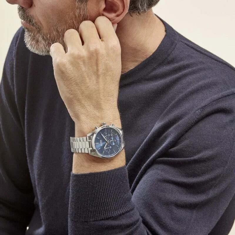 Montre Hugo Boss 1513818 boîtier acier argent boucle ardillon verso