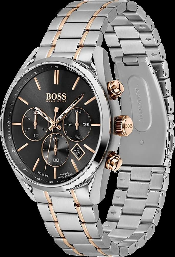 Montre Homme Hugo Boss Champion 1513819 chronographe bicolore bracelet acier vue 2