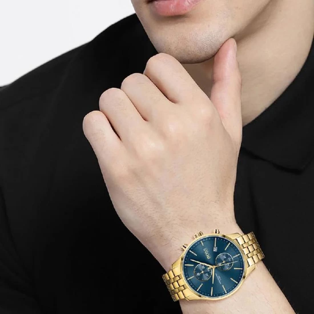 Montre Hugo Boss 1513841 homme verso boîtier or
