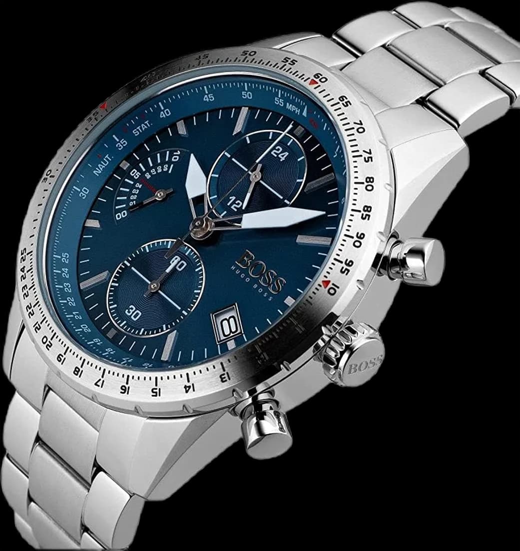 Montre Homme Hugo Boss Pilot Edition 1513850 chronographe cadran bleu vue 2