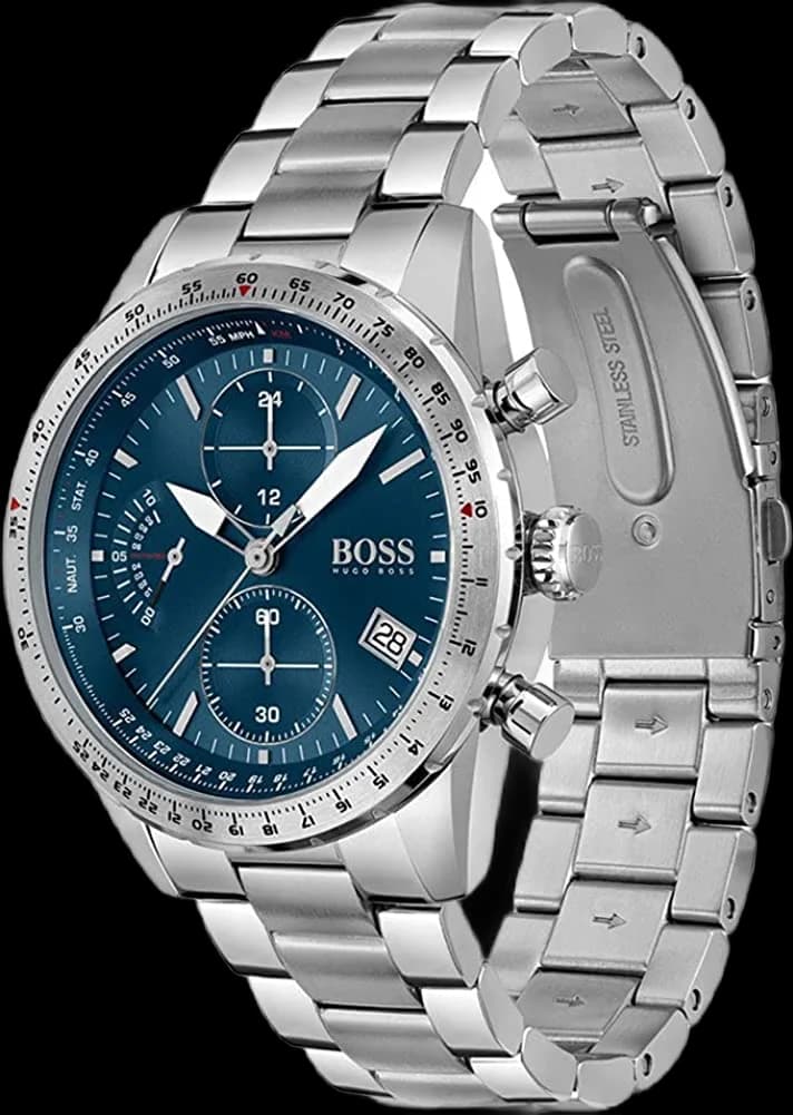 Montre Homme Hugo Boss Pilot Edition 1513850 chronographe cadran bleu vue 3