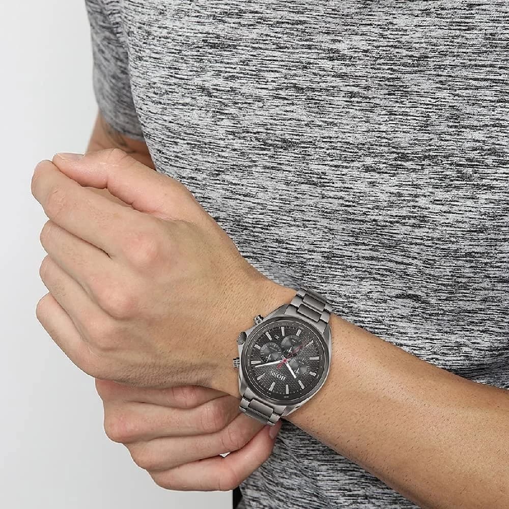Montre Hugo Boss 1513858 homme verso boîtier gris