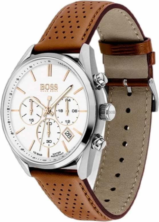 Hugo Boss 1513879 bracelet cuir marron perforé boucle ardillon