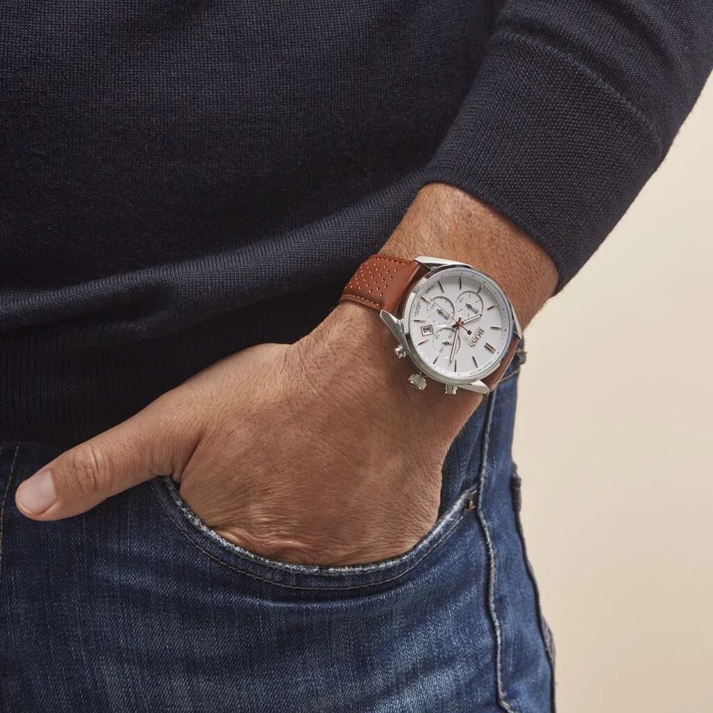 Hugo Boss 1513879 boîtier acier argent étanche 100m quartz
